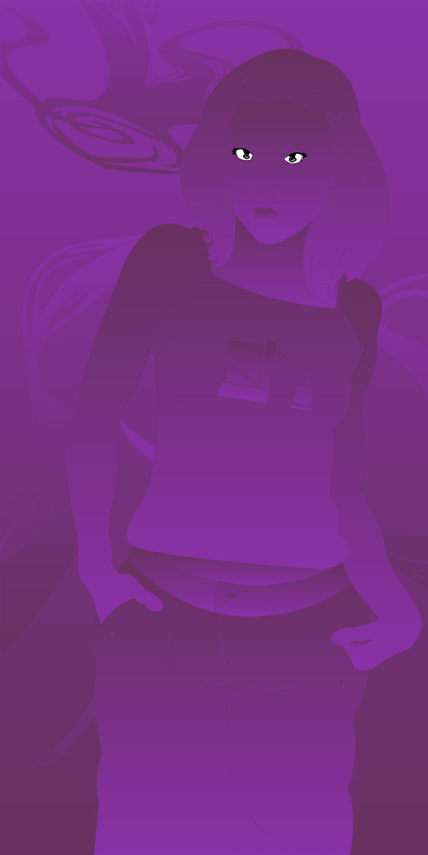 violet smoke - vectorillustration // Zoom #1