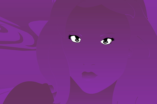 violet smoke - vectorillustration // Zoom #2